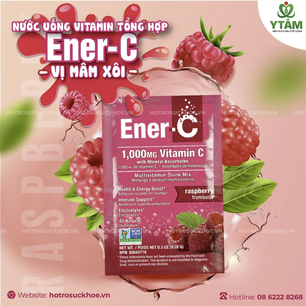 EnerC – Nước uống Vitamin tổng hợp vị mâm xôi