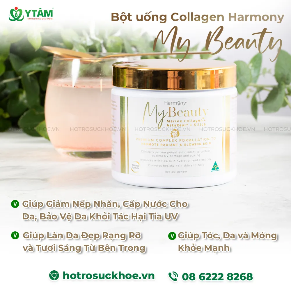 Bột uống Collagen Harmony My Beauty giúp trẻ hóa làn da