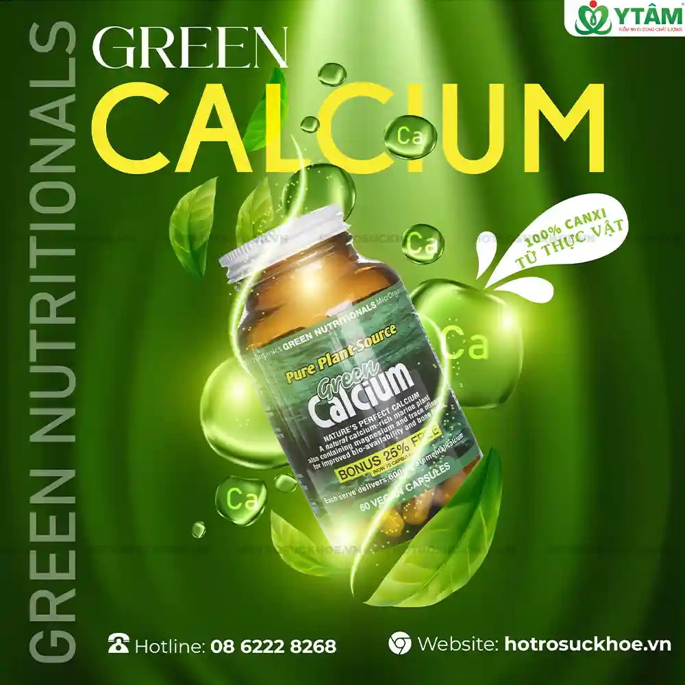 Viên uống bổ sung canxi - Green Nutritionals Green CALCIUM