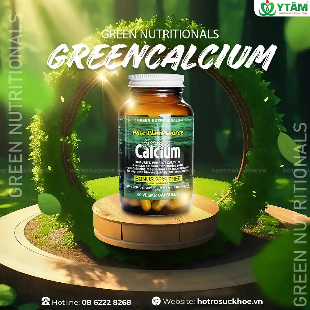 Viên uống bổ sung canxi - Green Nutritionals Green CALCIUM